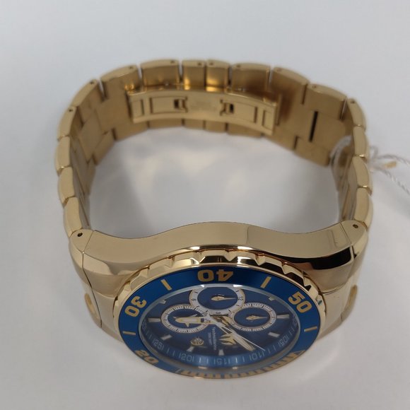 Technomarine Sea Manta Blue Dial Gold Tone Watch - Picture 3 of 6